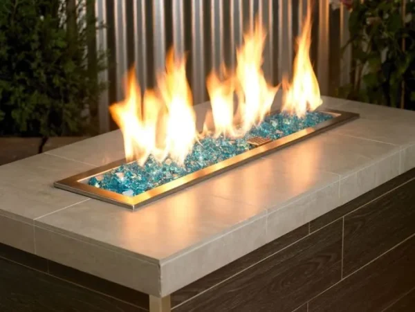 1/2 inch azuria reflective fire glass