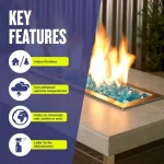 1/2 inch azuria reflective fire glass 1/2 inch azuria reflective fire glass