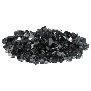 1/2 inch black reflective fire glass​