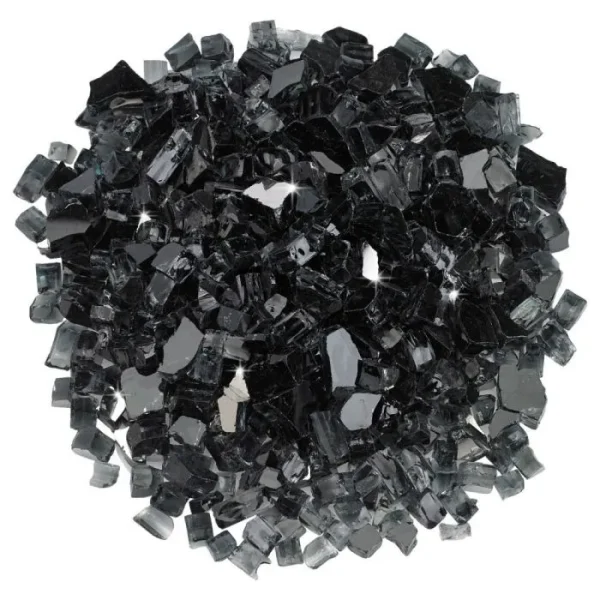 1/2 inch black reflective fire glass 1/2 inch black reflective fire glass
