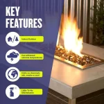 1/2" Bronze Reflective Fire Glass 1/2" Bronze Reflective Fire Glass