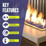 classic fire glass 1/2 inch cobalt blue classic fire glass 1/2 inch cobalt blue