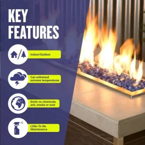 classic fire glass 1/2 inch cobalt blue