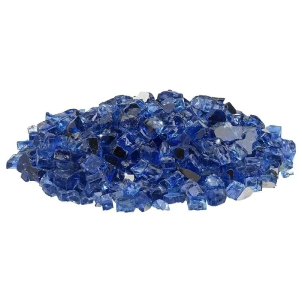 1/2 Inch Cobalt Blue Reflective Fire Glass