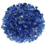 1/2 Inch Cobalt Blue Reflective Fire Glass 1/2 Inch Cobalt Blue Reflective Fire Glass