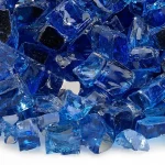 1/2 Inch Cobalt Blue Reflective Fire Glass 1/2 Inch Cobalt Blue Reflective Fire Glass