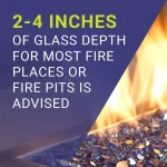 1/2 Inch Cobalt Blue Reflective Fire Glass 1/2 Inch Cobalt Blue Reflective Fire Glass