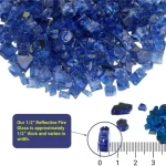 1/2 Inch Cobalt Blue Reflective Fire Glass 1/2 Inch Cobalt Blue Reflective Fire Glass
