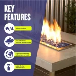 1/2 Inch Cobalt Blue Reflective Fire Glass 1/2 Inch Cobalt Blue Reflective Fire Glass