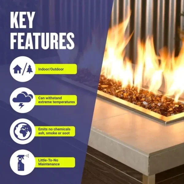 1/2 inch copper fire glass