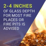1/2 Copper Reflective Fire Glass 1/2 Copper Reflective Fire Glass
