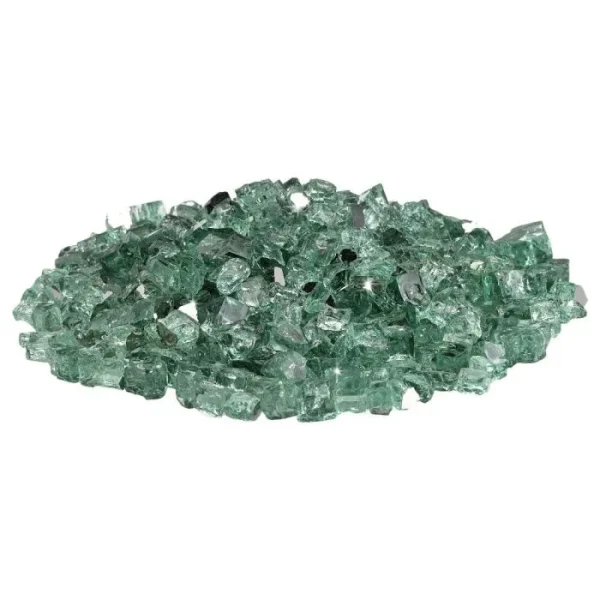 1/2 inch evergreen reflective fire glass