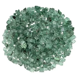 1/2 inch evergreen reflective fire glass​
