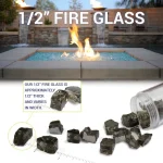 Classic Fire Glass 1/2 Inch Clear Classic Fire Glass 1/2 Inch Clear