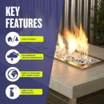 1/2 Inch Starfire Reflective Fire Glass 1/2 Inch Starfire Reflective Fire Glass