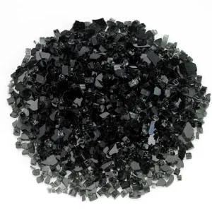 Classic Fire Glass 1/4 Inch Black