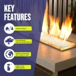 Classic Fire Glass 1/4 Inch Black Classic Fire Glass 1/4 Inch Black