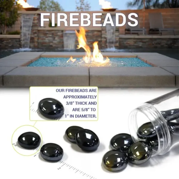 Aqua Blue Luster Fire Beads - fire glass
