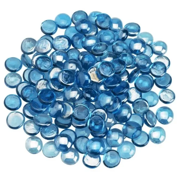 Aqua Blue Luster Fire Beads - fire glass Aqua Blue Luster Fire Beads - fire glass