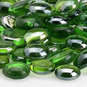 Emerald Green fireglass beads