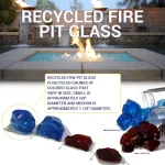Blue Fire Pit Glass – Medium Blue Fire Pit Glass – Medium