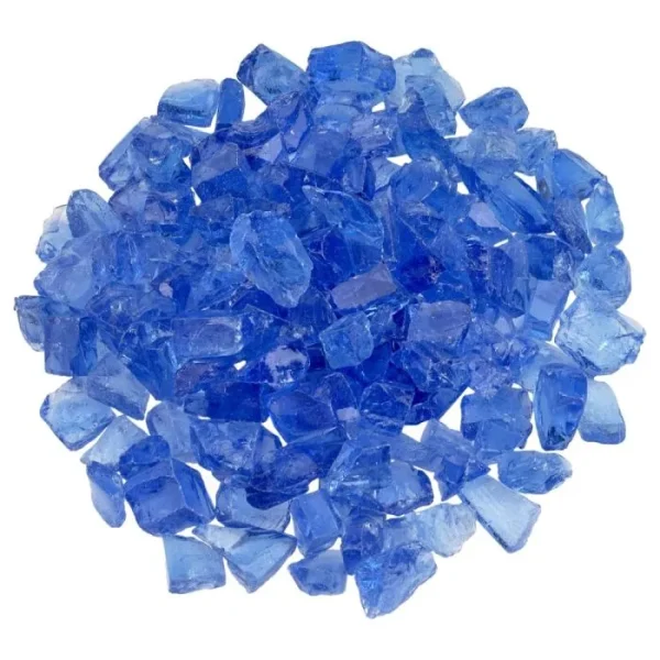 Blue Fire Pit Glass – Medium Blue Fire Pit Glass – Medium