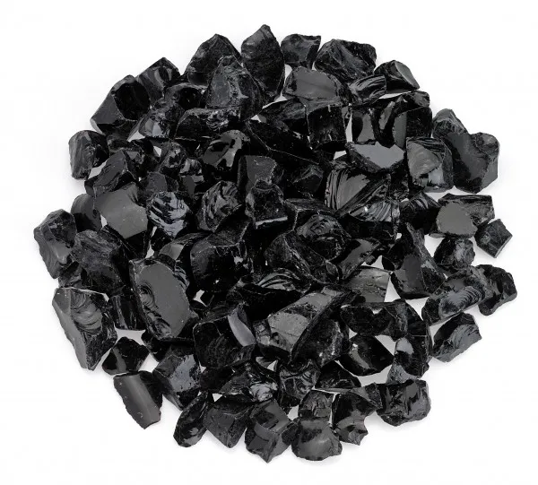 Black Onyx Glass Fire Pit – Medium Black Onyx Glass Fire Pit – Medium