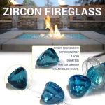Powder Blue Zircon Fire Glass Powder Blue Zircon Fire Glass