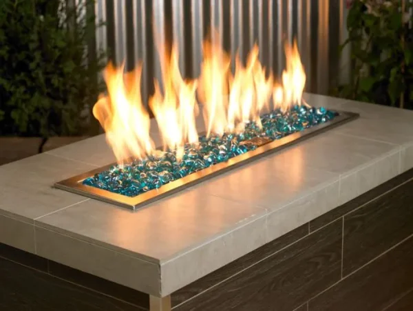 Powder Blue Zircon Fire Glass