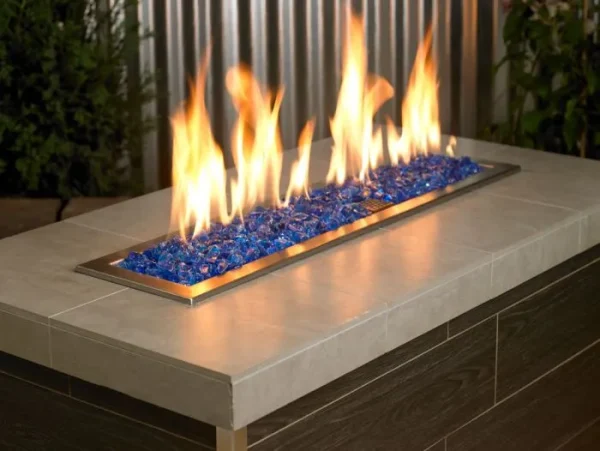 Turquoise Fire Pit Glass – Medium