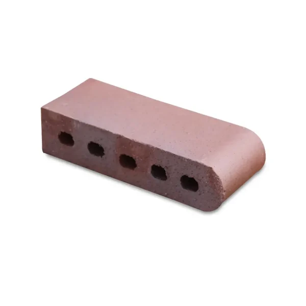 12-Inch Light Iron Spot Bullnose Cored Brick 12-Inch Light Iron Spot Bullnose Cored Brick
