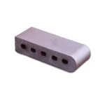 9-Inch Bullnose Cored Brick – Medium Iron Spot