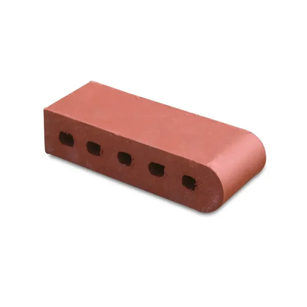 9-Inch Bullnose Cored Sunset Red Brick