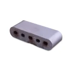 9-Inch Double Bullnose Cored Dark Iron Spot Brick