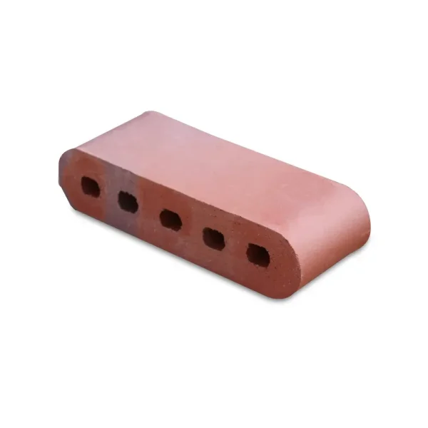 9-Inch Double Bullnose Cored Red Flashed Brick