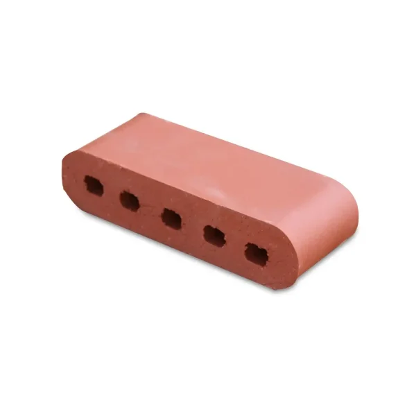 9-Inch Double Bullnose Cored Sunset Red Brick 9-Inch Double Bullnose Cored Sunset Red Brick