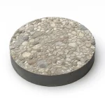 12" Round Exposed Aggregate Stepping Stone – French Gray