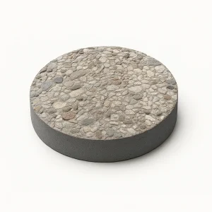 16" Round Exposed Aggregate Stepping Stone – French Gray