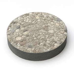 18 Round Exposed Aggregate Stepping Stone – French Gray