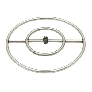 22" Diameter Metal Fire Ring Burner, Double Bar
