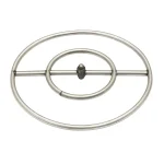 24 Diameter Metal Fire Ring Burner, Double Bar