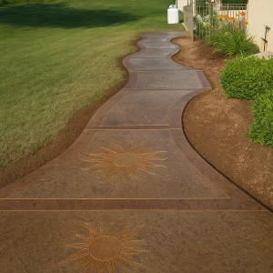 Proline Flaming Sun Medallion Concrete Stamp