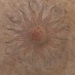 Proline Flaming Sun Medallion Concrete Stamp-3 Proline Flaming Sun Medallion Concrete Stamp