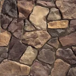 Stone Veneer - Country Rubble Cognac _- 8LF Small Box Stone Veneer - Country Rubble Cognac - 8LF Small Box
