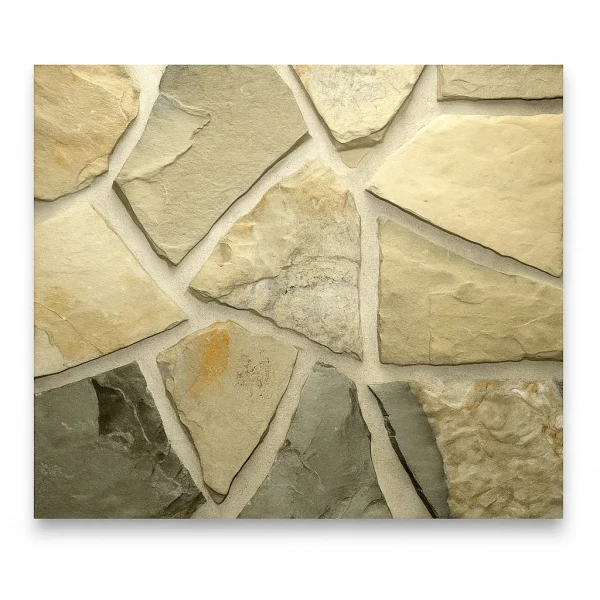Thin Stone Veneer Lompoc Petite Mosaic Oatmeal Thin Veneer (2) Thin Stone Veneer Lompoc Petite Mosaic Oatmeal Thin Veneer
