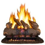 real fyre charred oak gas log set​ - 18 inch set