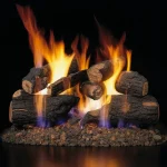 real fyre charred split oak gas log set - 24 inch set real fyre charred split oak gas log set - 24 inch set