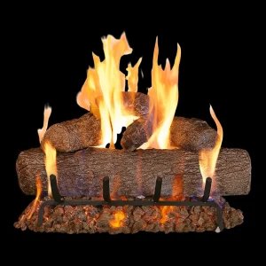 real fyre live oak vented gas log set​ - 18 inch set