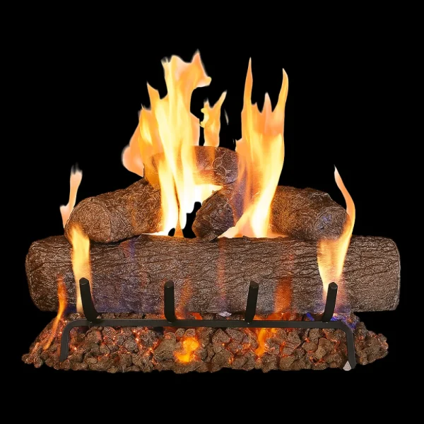 real fyre live oak vented gas log set​ - 24 inch set